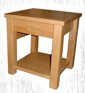 Noční stolek z masivu se zásuvkou Elena