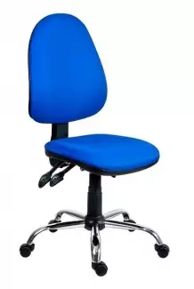 Kancelářská pracovní židle se středním opěrákem chromová Kateřina II