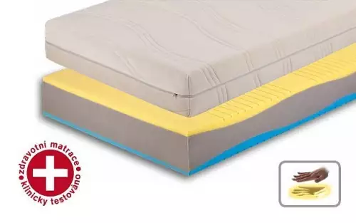 Excelentní 7-zónová ergonomická zdravotní matrace Míša z VISCO pěny (paměťové)