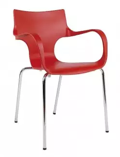 Praktická pohodlná konferenční židle s plastovou skořepinou Mirian