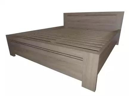Moderní dvoulůžková postel lamino 180 x 200 cm Fabián