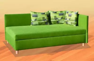 Čalouněná postel - zelená FAVORIT