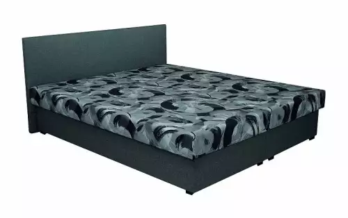 Čalouněná postel s prošitými matracemi FRODO, včetně úložného prostoru a otevírání z boku