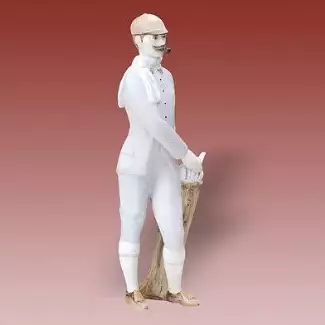 Bílá porcelánová figura Golfový hráč