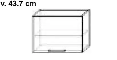 Horní závěsná skříňka s výklopnými dvířky v odstínu javor