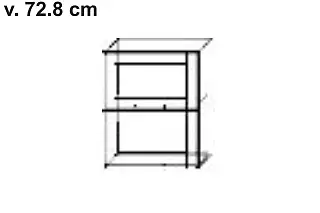 Buková kuchyňská horní skříňka závěsná, prosklená dvířka