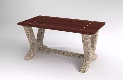 Zahradní stůl Heřman s dřevěnou deskou