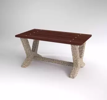 Zahradní stůl Heřman s dřevěnou deskou