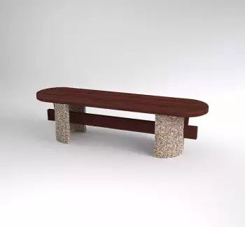 Zahradní lavička Hubert s dřevěným sedákem