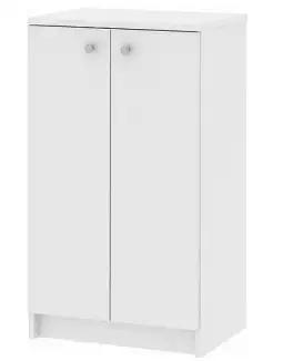 Spodní skříňka do koupelny dvoudveřová a police bílá