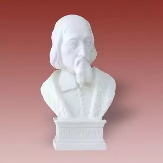Bílá porcelánová figura J.A. Komenský - busta