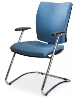 Jednací ližinová čalouněná židle včetně měkkých područek Gabriela