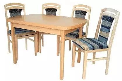 Jídelní set pro 4 osoby - oválný stůl + 4x židle