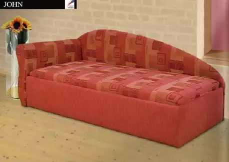 Čalouněná bytelná jednolůžková postel s čely