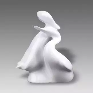 Bílá ozdobná porcelánová figura Kačeny