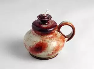 Kahánek s knotem dvoubaňatý na lampový olej