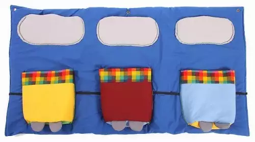 Kapsář vagónky s 6 kapsami ze 100% bavlny