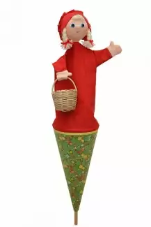 Velký kornoutový maňásek Karkulka