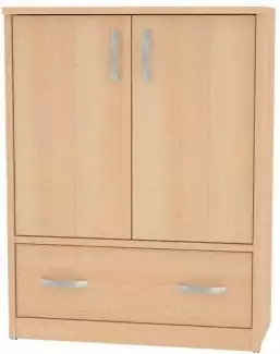 Komoda se spodní zásuvkou a skříňkou s dvířky členěnou vnitřní policí KB 3