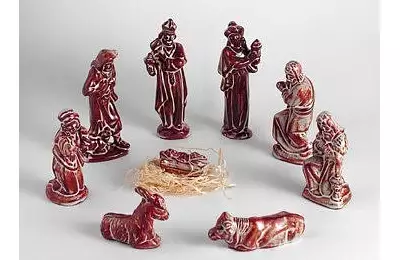 Keramický betlém komplet s 9 figurkami 