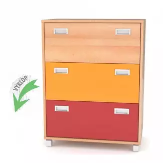 Komoda se třemi výklopnými dvířky KHF 10