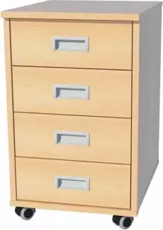 Kontejner pod PC stůl na kolečkách se čtyřmi zásuvkami KHT 2