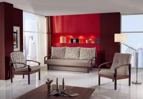 Klasická rozkládací retro pohovka s úložným prostorem Doubravka