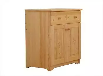 Levná dvoudveřová komoda Emma z masivu