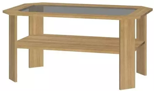 Konferenční stolek G84 osmihranný + skleněná deska