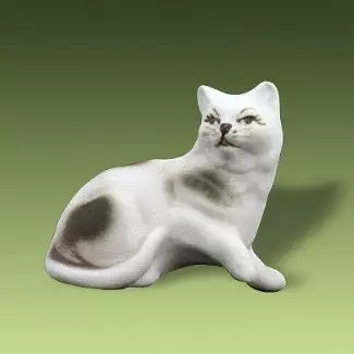 Porcelánová figura o výšce 4 cm Kotě
