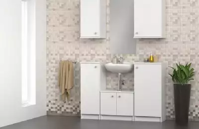 Stylová sestava do koupelny: 2x horní, 3x dolní skříňka