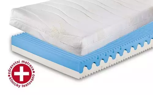 Kvalitní 5-zónová dvouvrstvá zdravotní matrace Salieri z PUR pěny