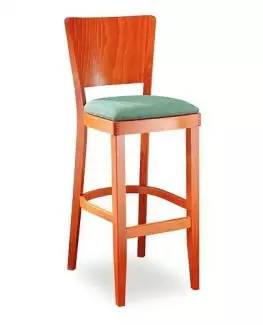 Kvalitní barová židle s dřevěným opěradlem Martina 262363
