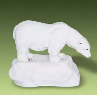 Figura z porcelánu o výšce 19 cm Lední medvěd III