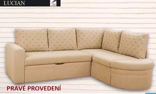 Rozkládací sedací souprava s opěrákovými polštáři 230 x 170 cm Lucian