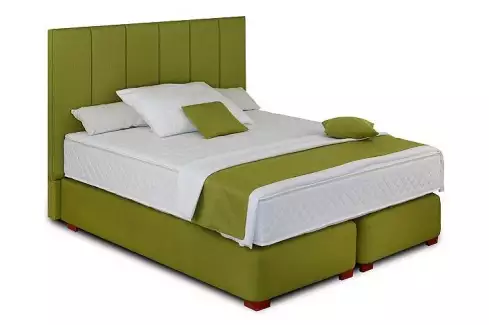 Luxusní celočalouněná postel Oxford v přírodním stylu s jádrem z masivu