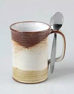 Lžičkový hrnek rovný s nerezovou lžičkou