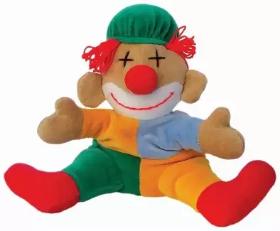 Maňásek Klaun vhodný i pro děti do tří let