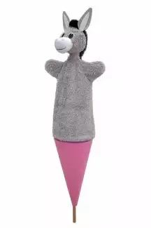 Velký kornoutový maňásek Osel