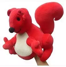 Maňásek z postřiženého froté Veverka