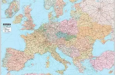 Magnetická školní Mapa Evropy