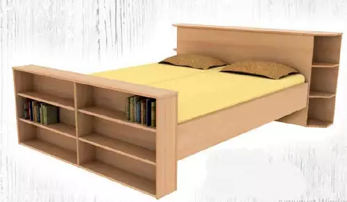 Postel dvoulůžková s úložným prostorem v obou čelech Matěj
