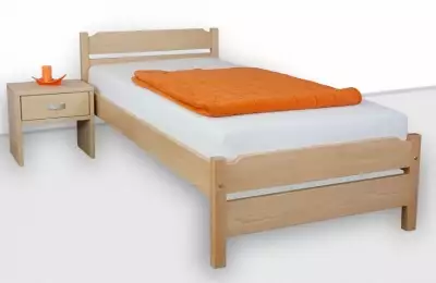 Jednolůžková postel z masivu buku MILADA