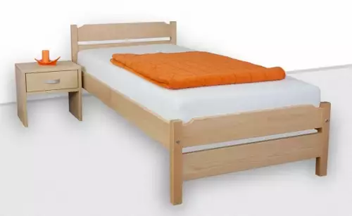 Jednolůžková postel z masivu buku MILADA