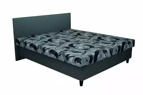 Čalouněná postel Mirka s prošitými matracemi a úložným prostorem