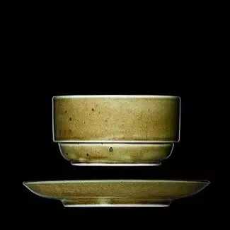 Miska s podšálkem o objemu 460 ml venkovský styl