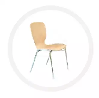Stohovatelná židle s konstrukcí z ocelových profilů Gina