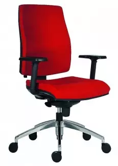 Moderní čalouněná kancelářská židle bez podhlavníku Armin ALU
