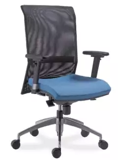 Pracovní čalouněná židle se síťovinou na opěráku Gabriela ALU