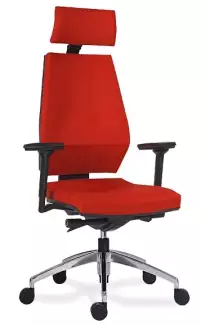 Moderní kancelářská židle s podhlavníkem Monika ALU
